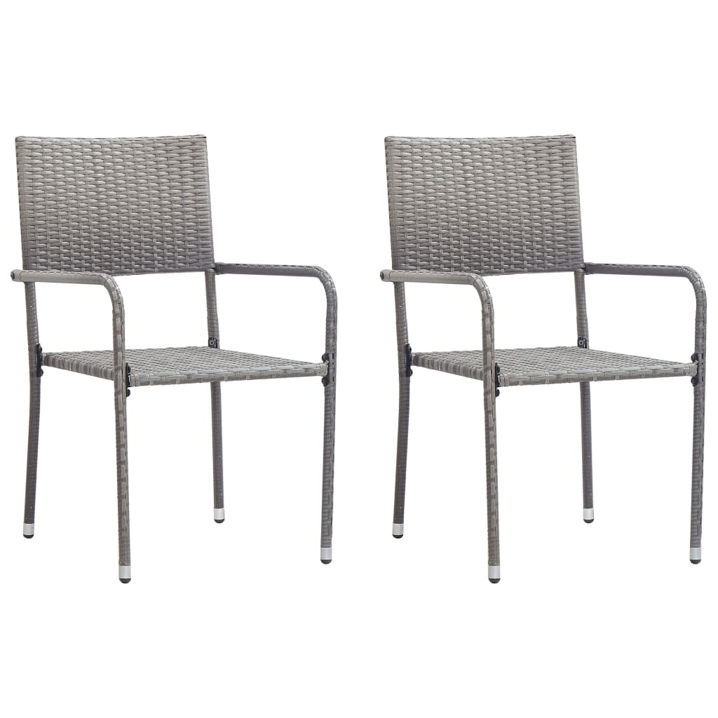 Chaise de jardin en résine tressée, lot de 2 | Arezzo