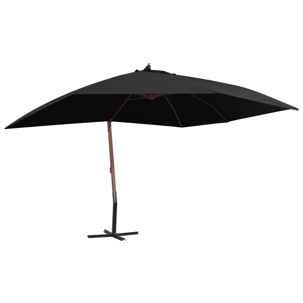 Parasol déporté rectangulaire en bois 4x3 m | Sirocco