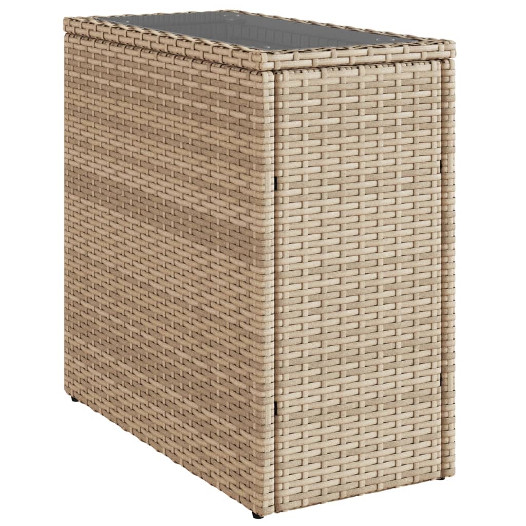 Table d'appoint de jardin design en résine, bois ou verre | Salerno