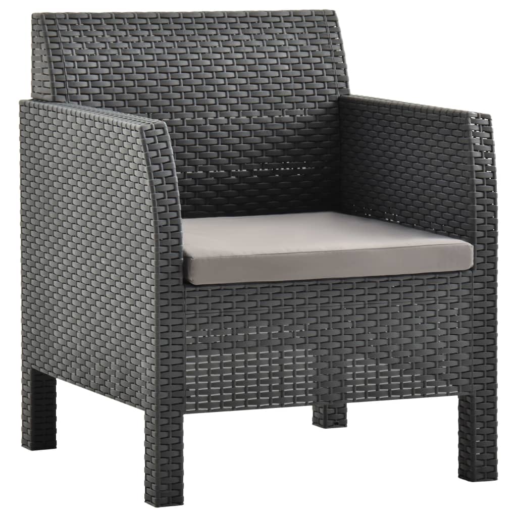 Fauteuil de jardin confortable en résine aspect rotin | Treviso
