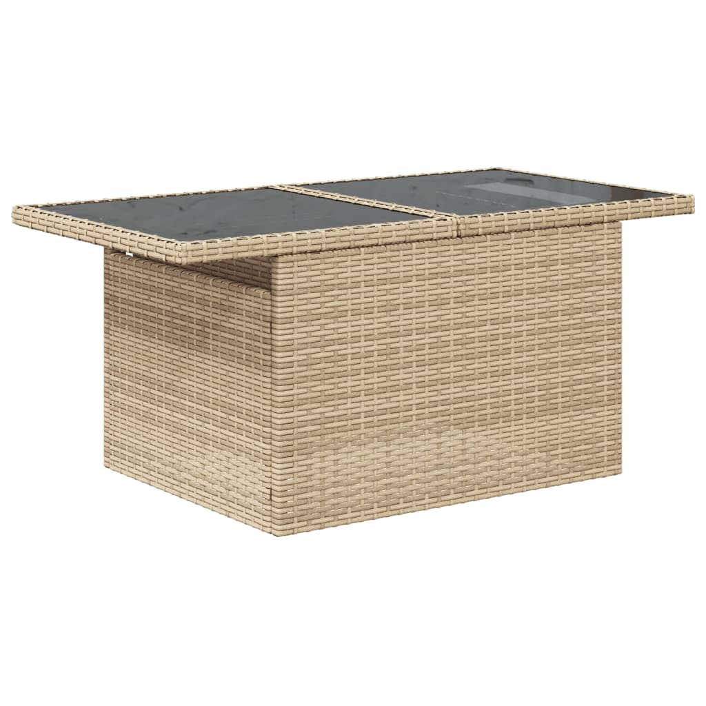 Table de jardin rectangulaire en résine et bois d'acacia | Pisa