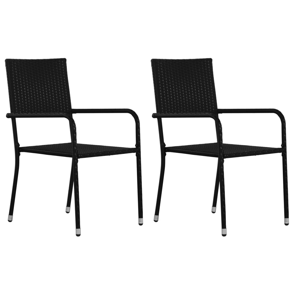 Chaise de jardin en résine tressée, lot de 2 | Arezzo
