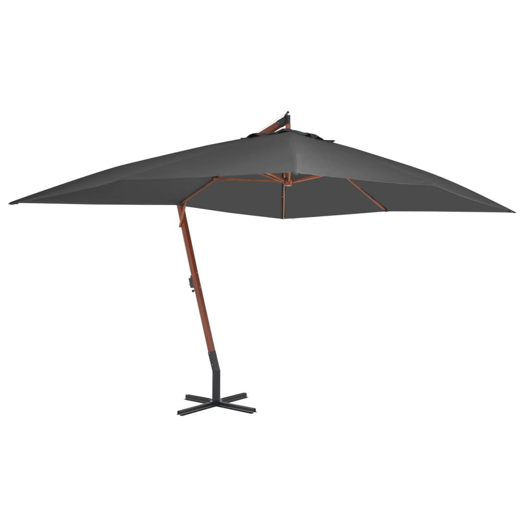 Parasol déporté rectangulaire en bois 4x3 m | Sirocco
