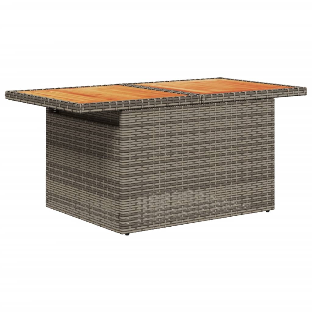 Table de jardin rectangulaire en résine et bois d'acacia | Pisa