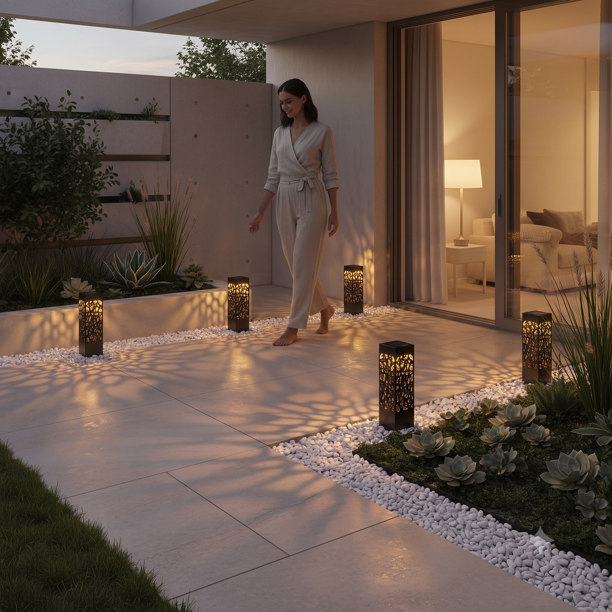 Lampes solaires extérieures à piquer de sol | Stella