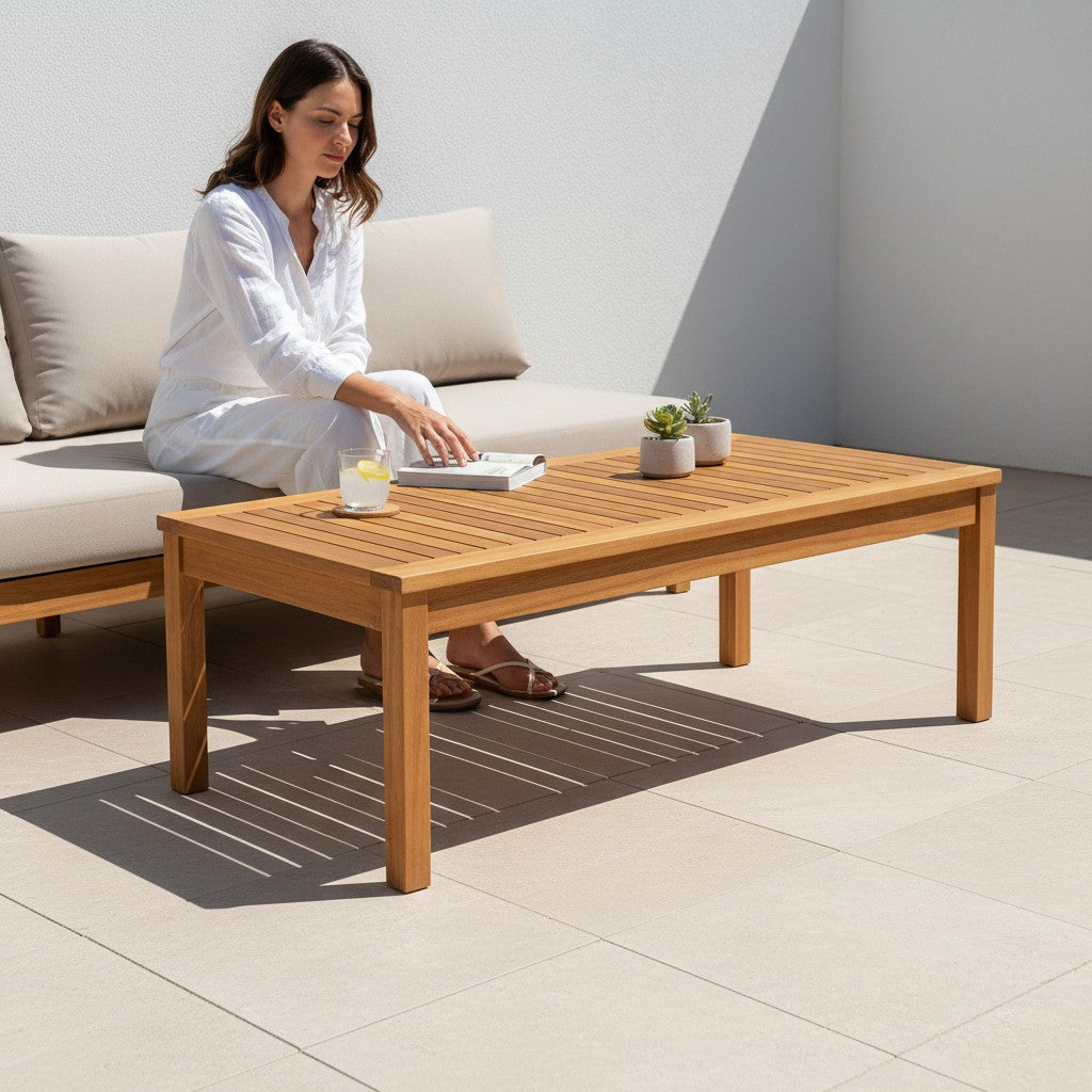 Table basse de jardin en bois d'acacia massif | Lucca
