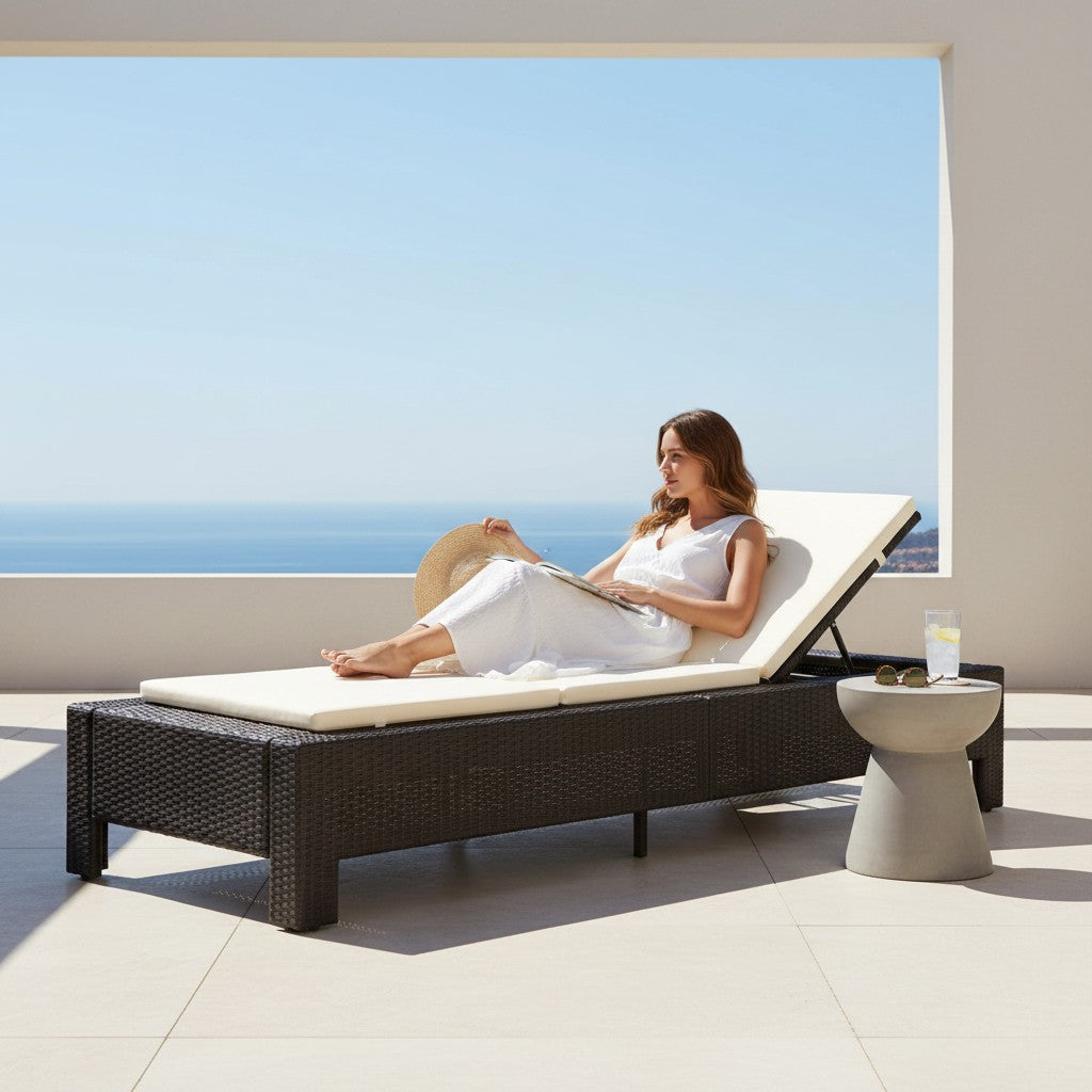 Bain de soleil design en résine tressée | Taormina