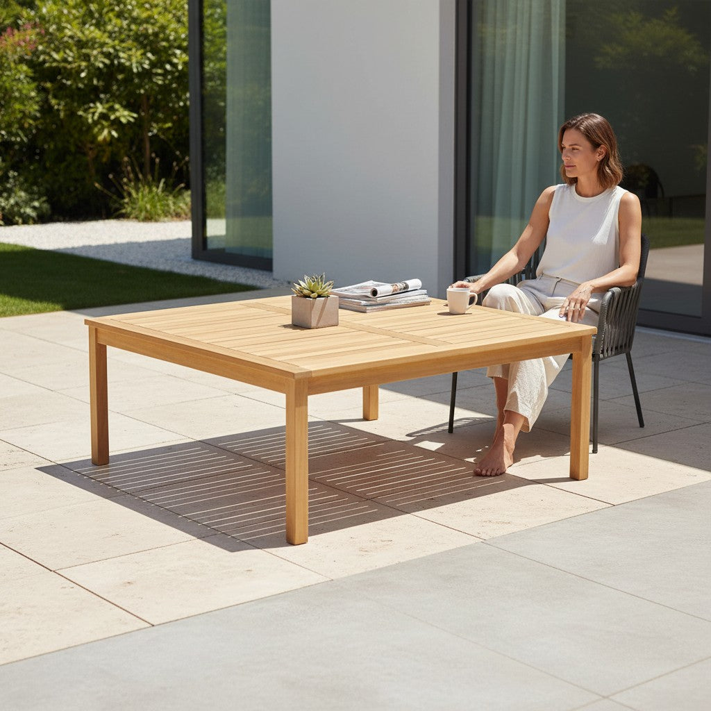 Table basse de jardin d'extérieur en bois d'acacia | Volterra