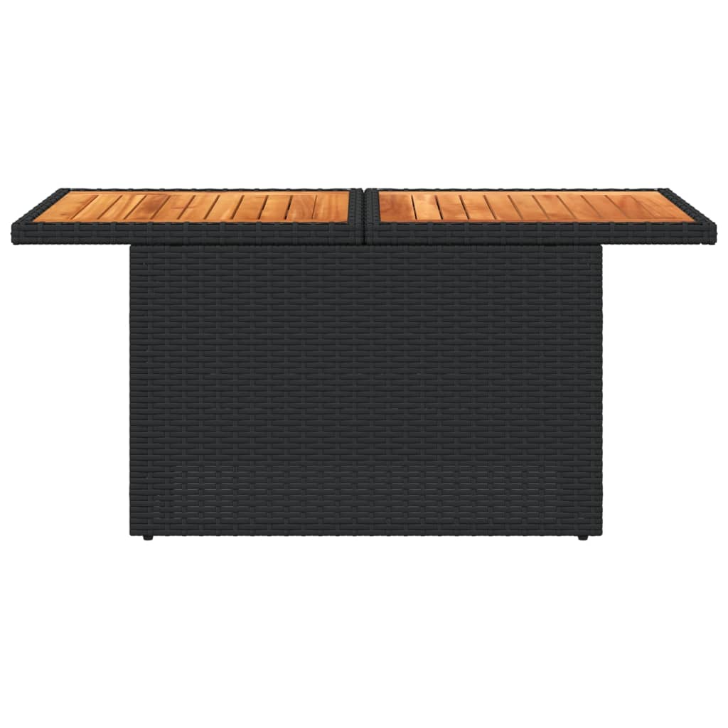 Table de jardin rectangulaire en résine et bois d'acacia | Pisa