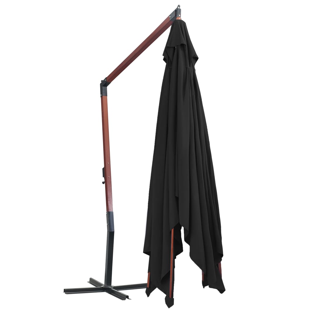 Parasol déporté rectangulaire en bois 4x3 m | Sirocco
