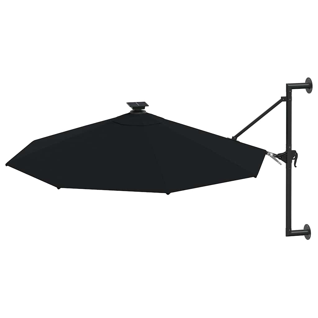 Parasol mural rond avec lumières LED 3m | Bora