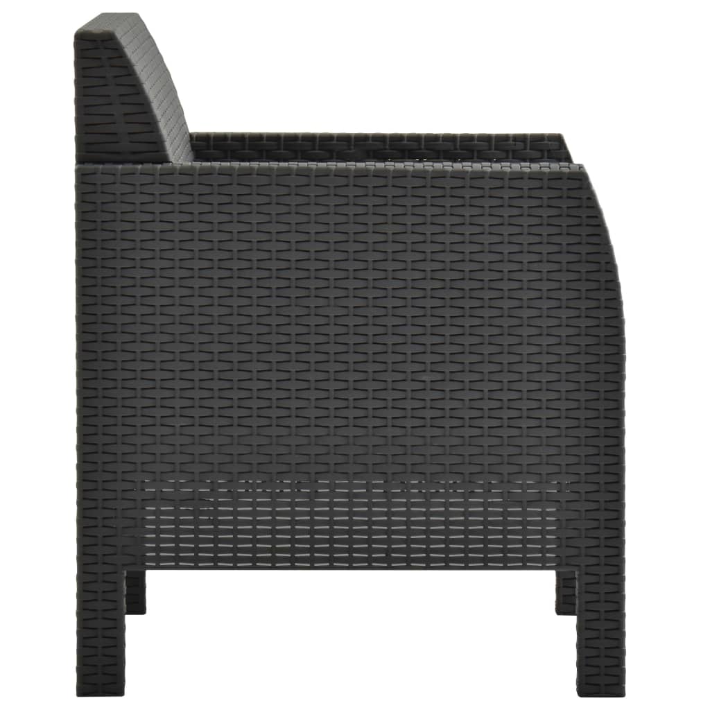 Fauteuil de jardin confortable en résine aspect rotin | Treviso
