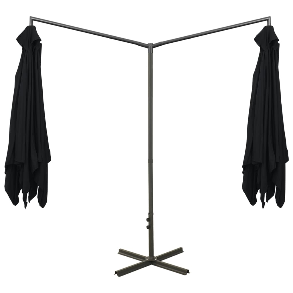 Parasol déporté double grand format 6x3 m | Marin