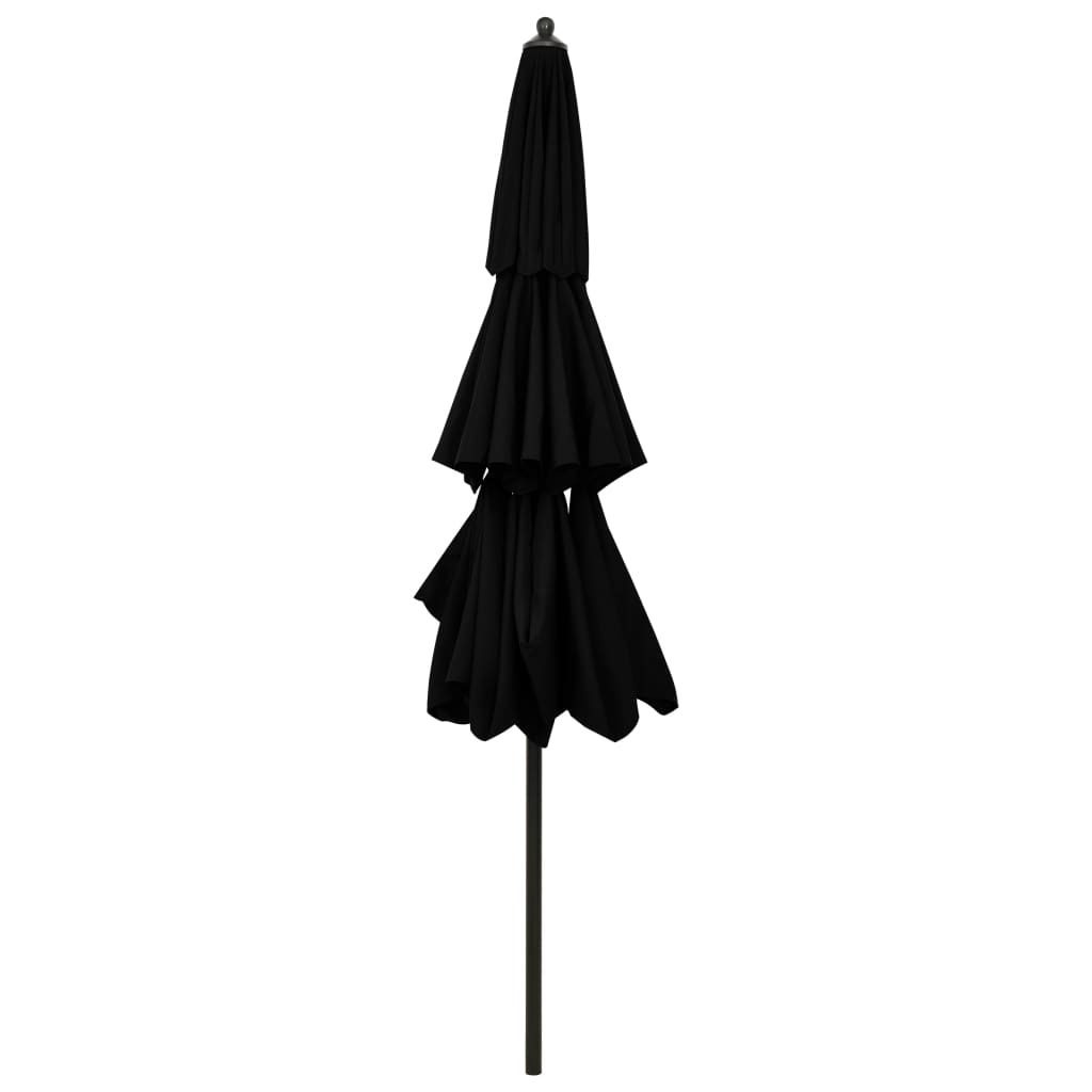 Parasol droit de jardin rond 3m à 3 niveaux | Grecale