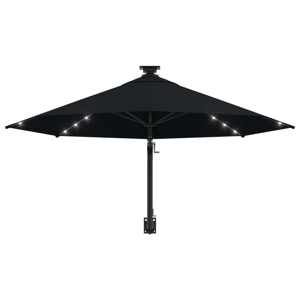 Parasol mural rond avec lumières LED 3m | Bora