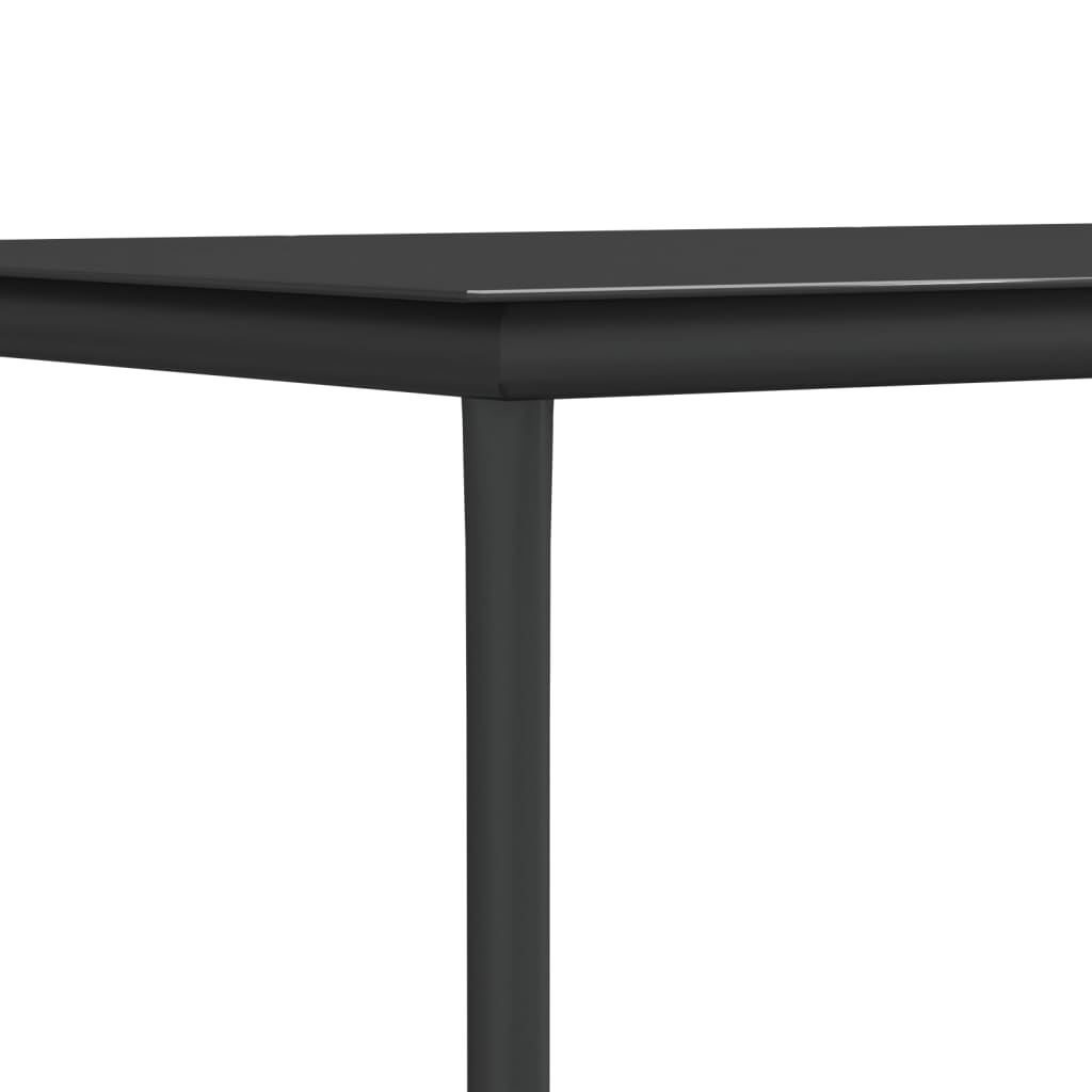 Ensemble table et chaise de jardin en résine tressée noire | Caserta