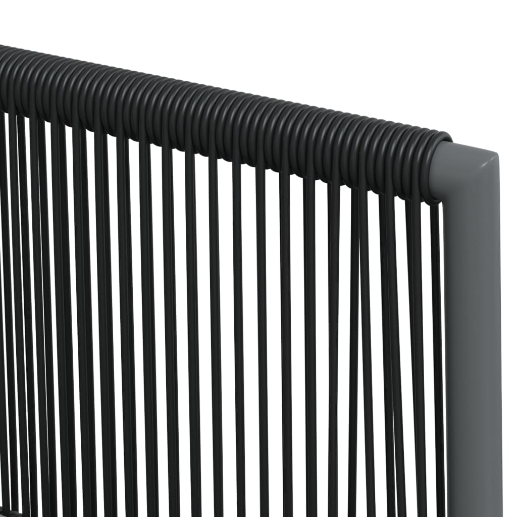 Ensemble table et chaise de jardin en résine tressée noire | Caserta