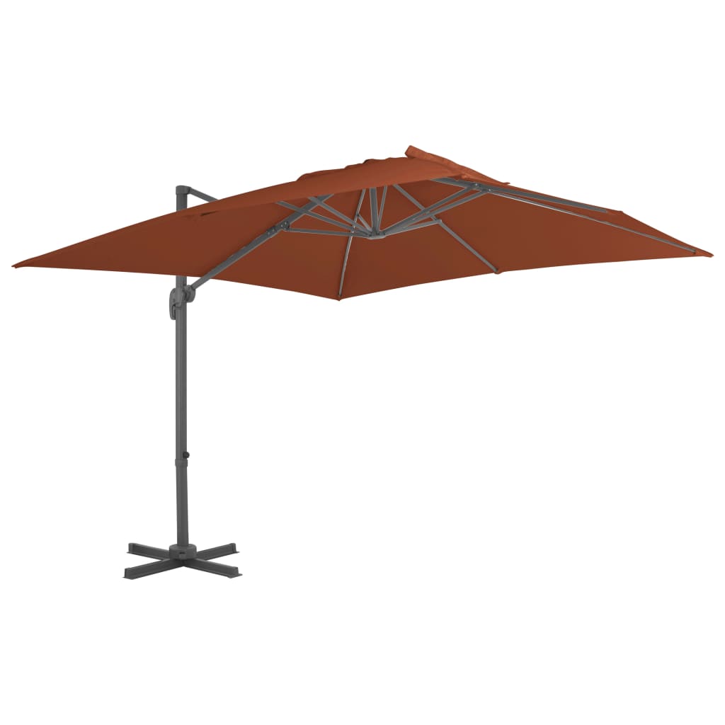 Parasol déporté rectangulaire en aluminium 4x3 m | Tramontane