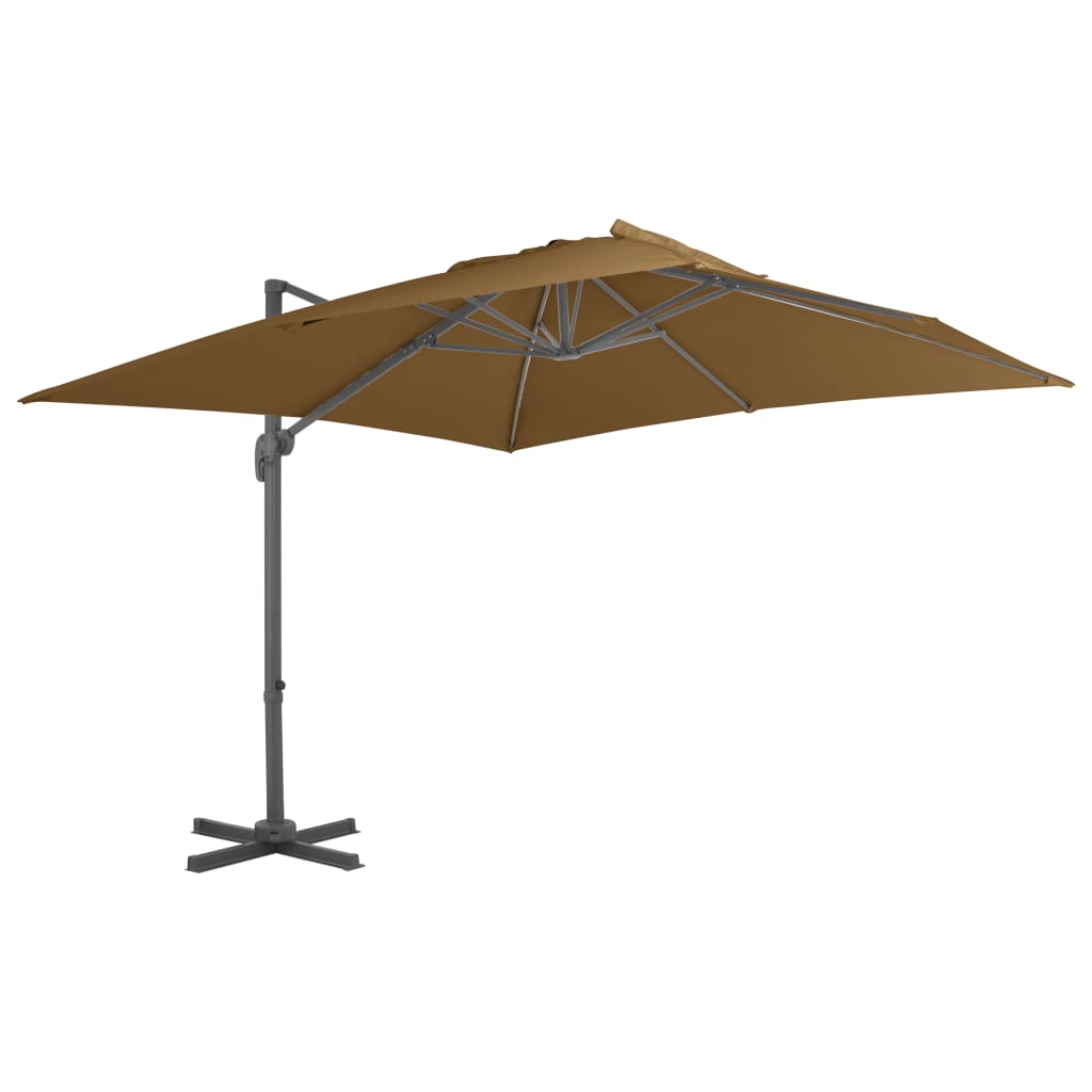 Parasol déporté carré en aluminium rotatif 3x3 m | Mistral