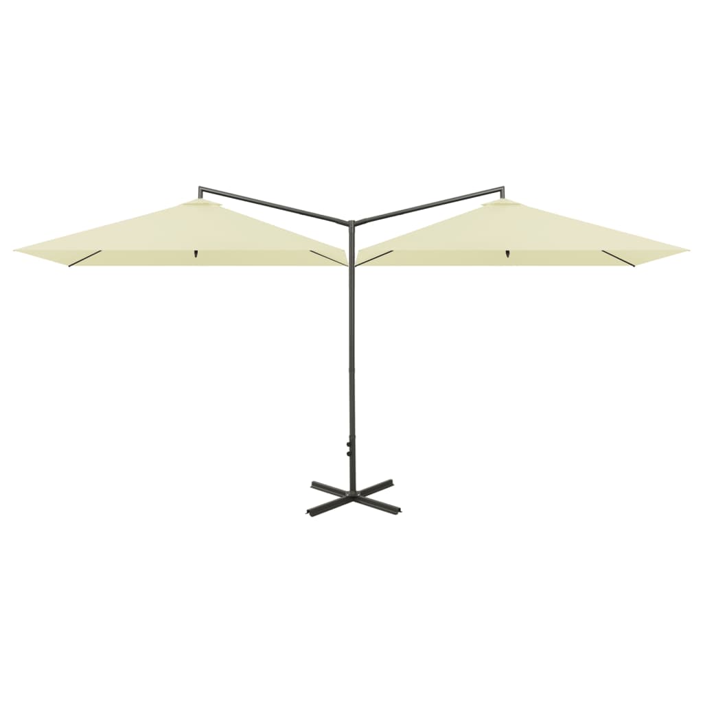 Parasol déporté double grand format 6x3 m | Marin