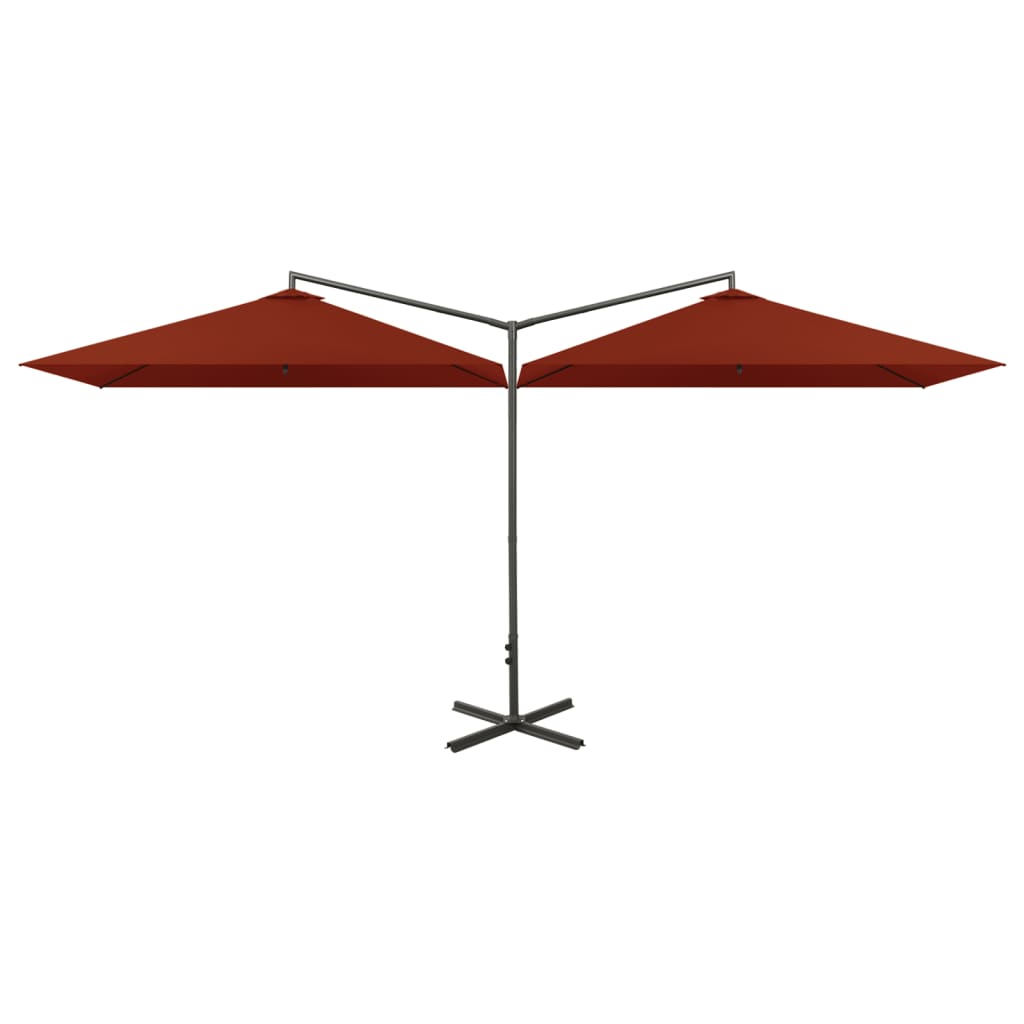 Parasol déporté double grand format 6x3 m | Marin