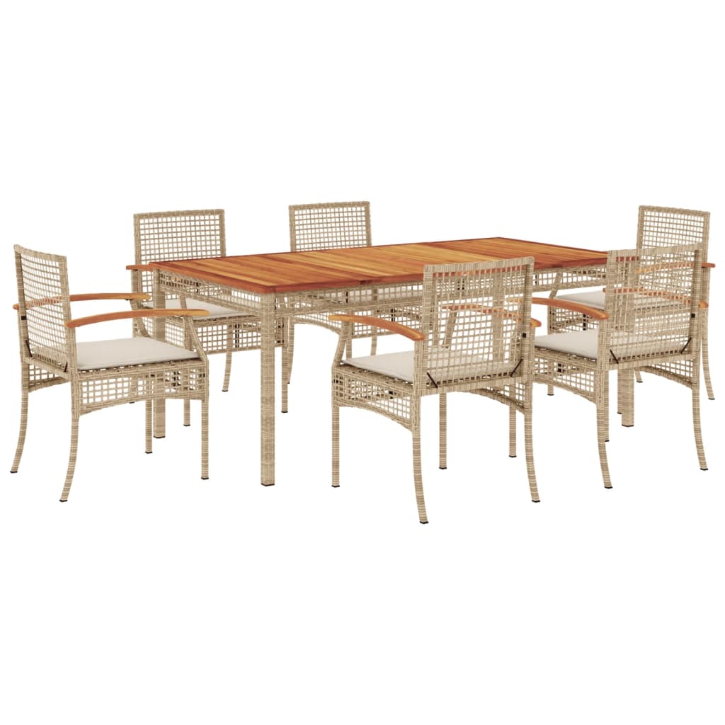 Ensemble table et chaise de jardin en bois d'acacia et résine | Verona
