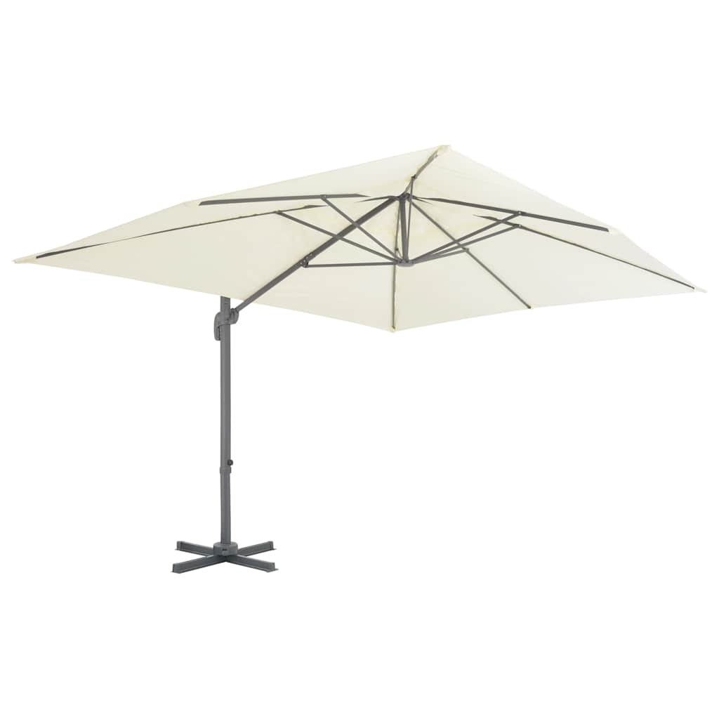 Parasol déporté rectangulaire en aluminium 4x3 m | Tramontane