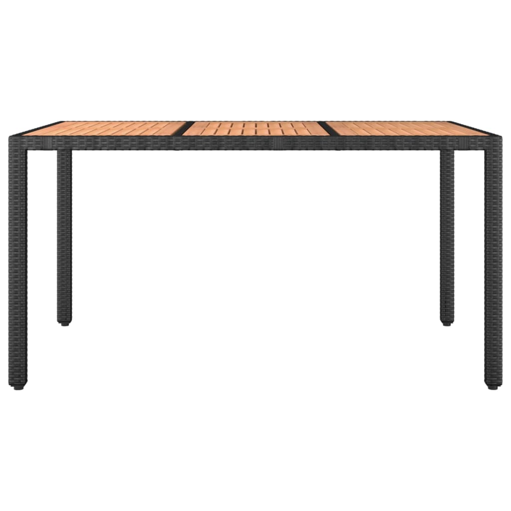 Table de jardin rectangulaire en résine et bois | Bellagio