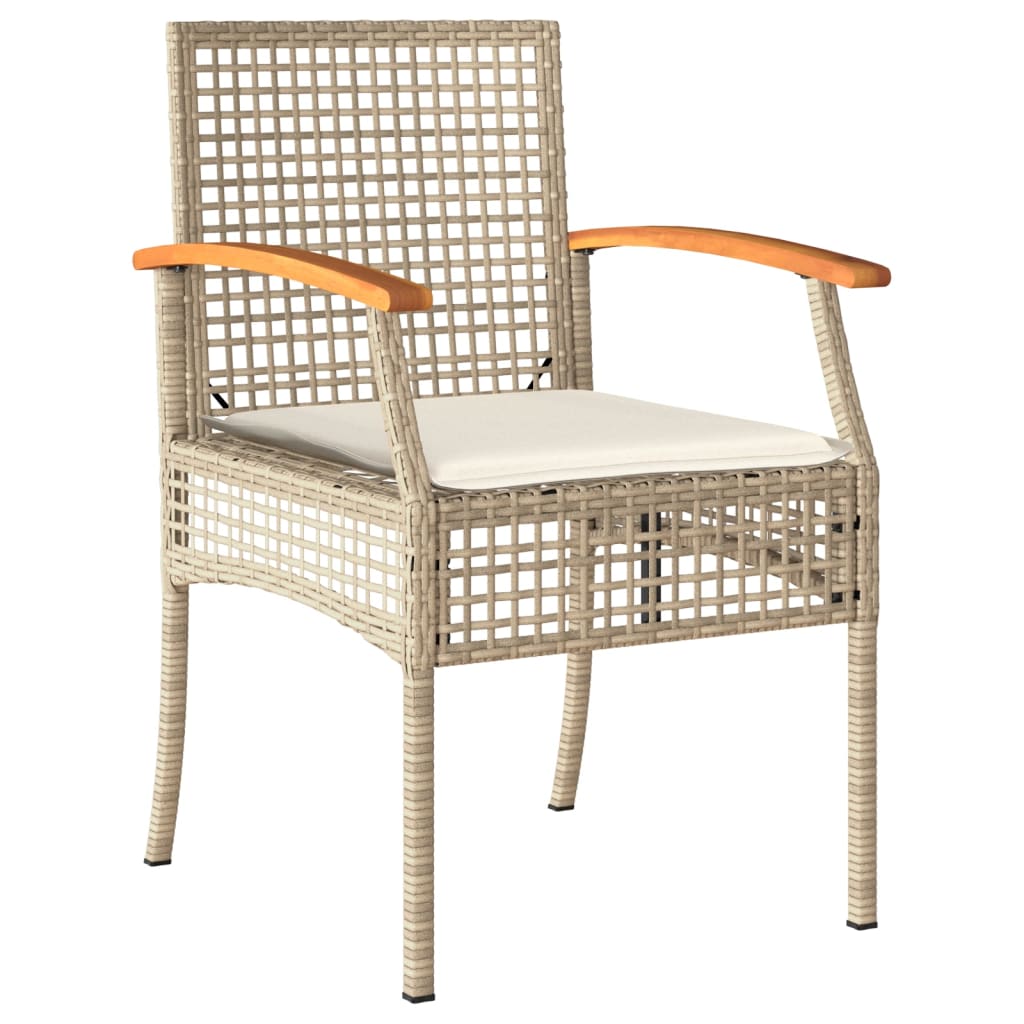 Ensemble table et chaise de jardin en bois d'acacia et résine | Verona