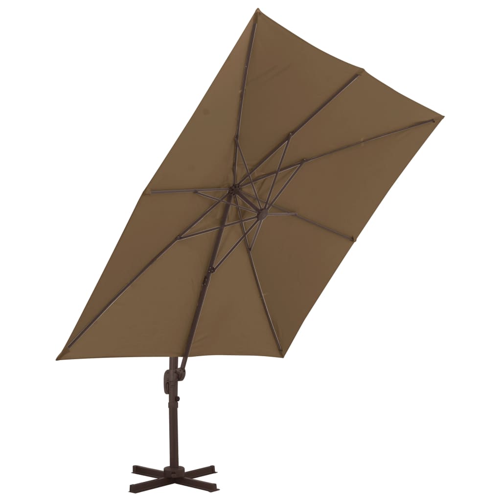 Parasol déporté carré en aluminium rotatif 3x3 m | Mistral