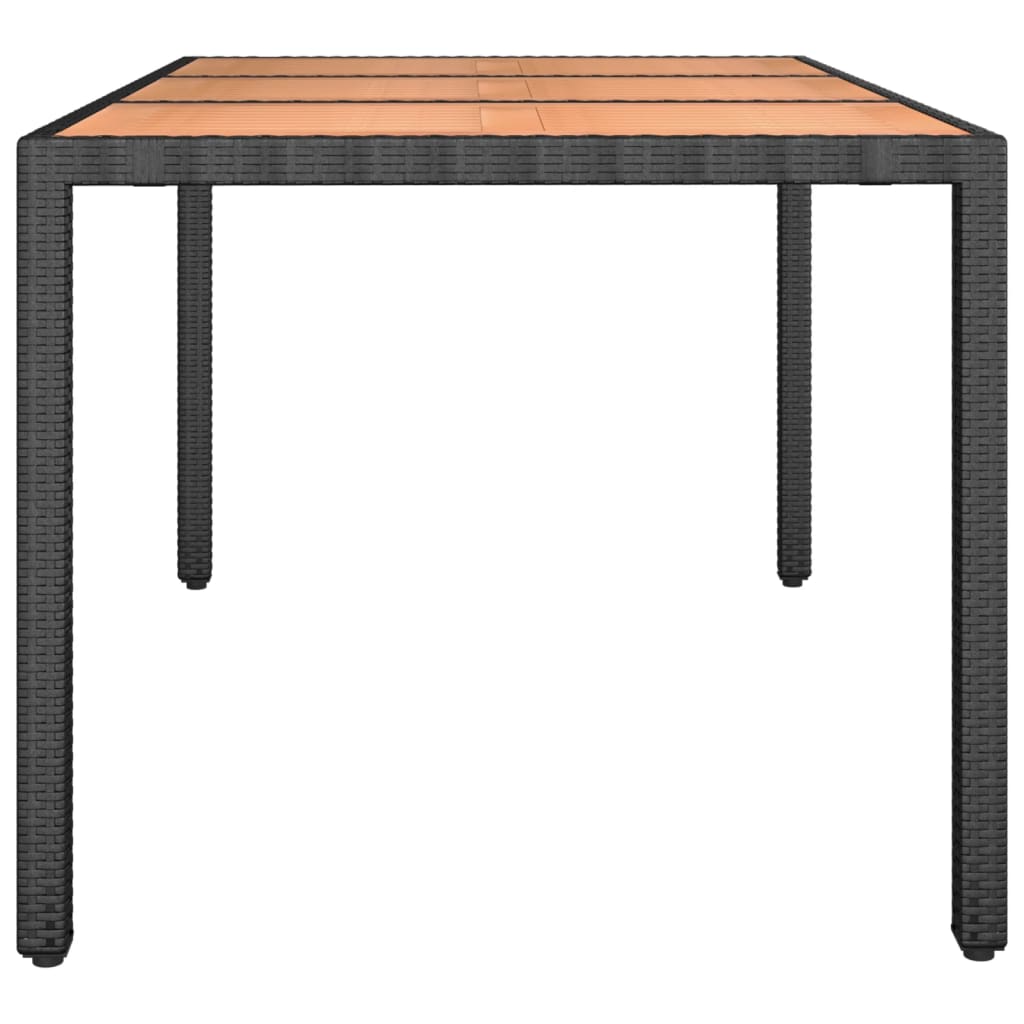 Table de jardin rectangulaire en résine et bois | Bellagio