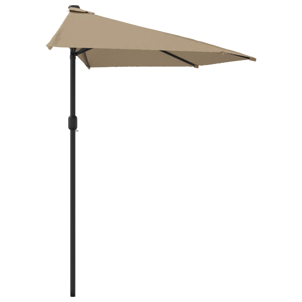 Demi-parasol de balcon rectangulaire demi-lune | Levant