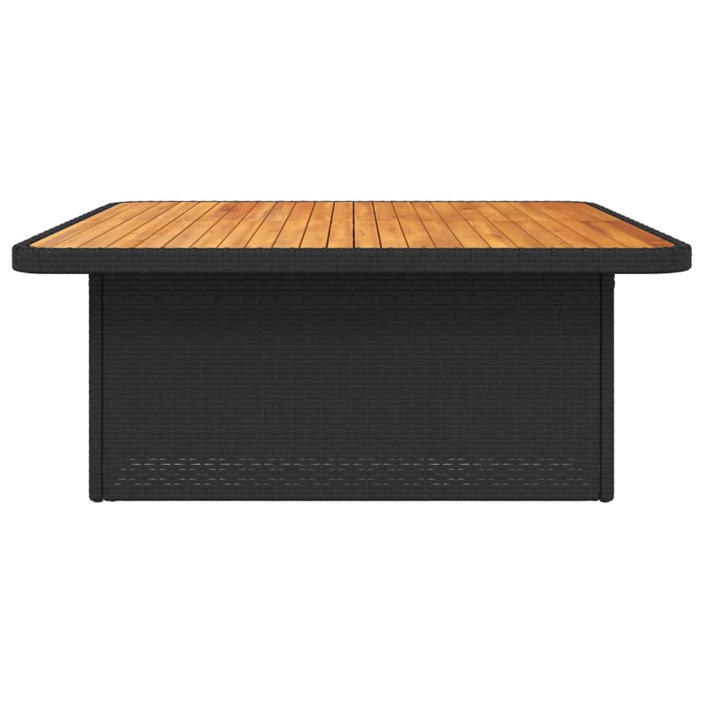 Table de jardin carrée en résine et bois d'acacia | Novara