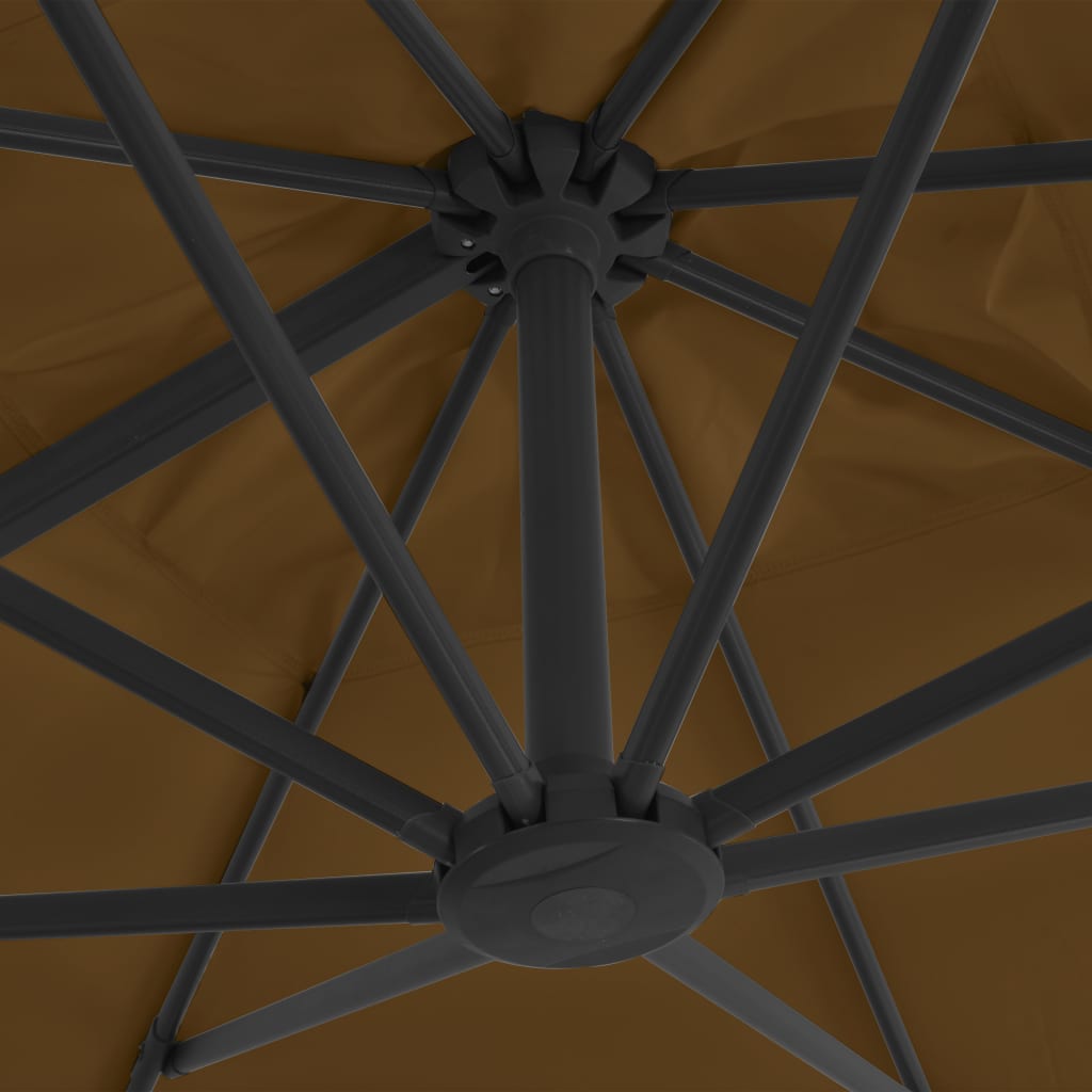 Parasol déporté carré en aluminium rotatif 3x3 m | Mistral
