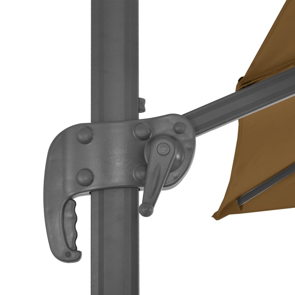 Parasol déporté carré en aluminium rotatif 3x3 m | Mistral